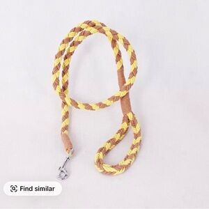 Handmade Braided 140cm Dog Leash with Dual-Clip for Running & 2 Dogs Non-Slip
